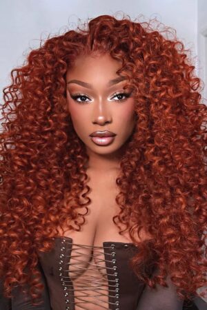 wig roux bouclee